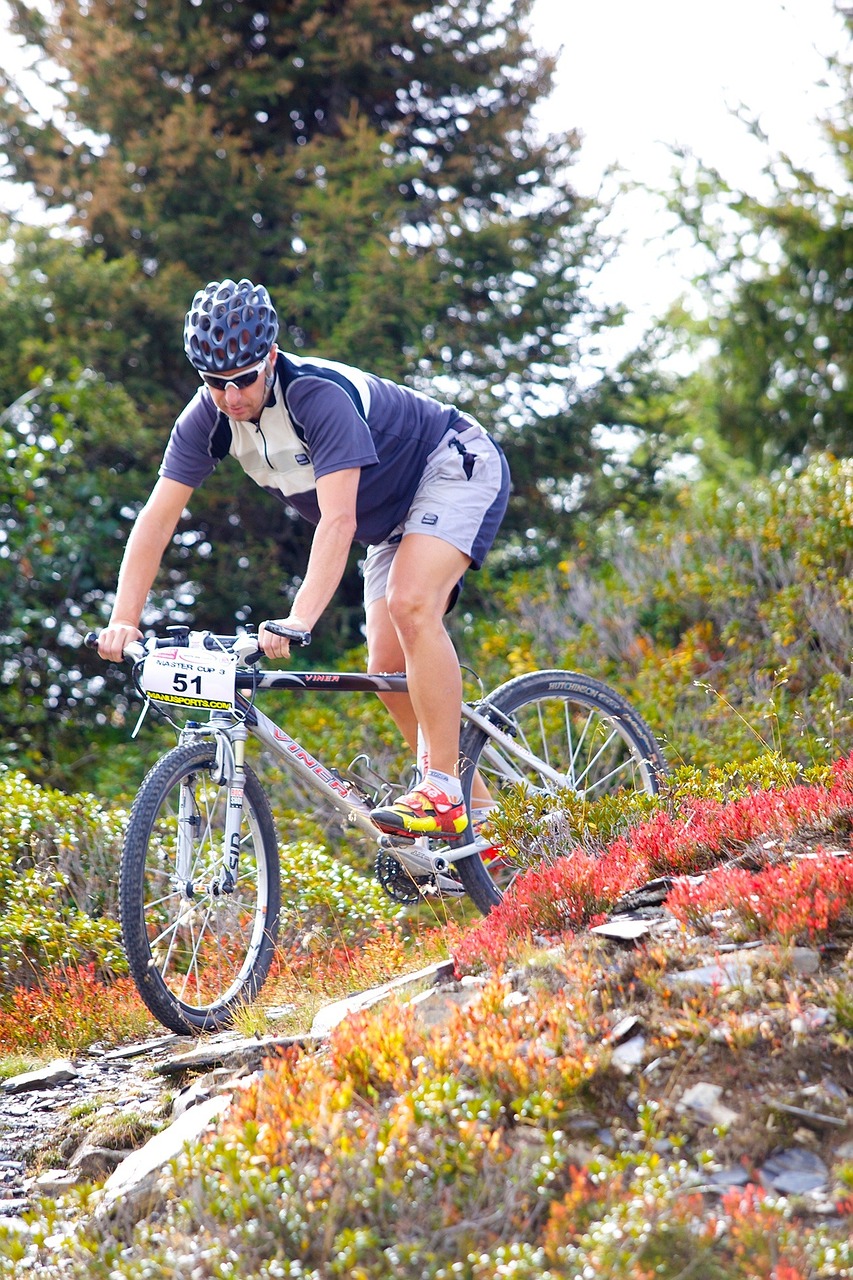 Cycliste en action